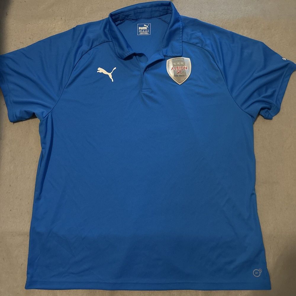 Puma Albion SC San Diego Blue Soccer Jersey Polo Shirt Men Size XXL‎ 2XL
